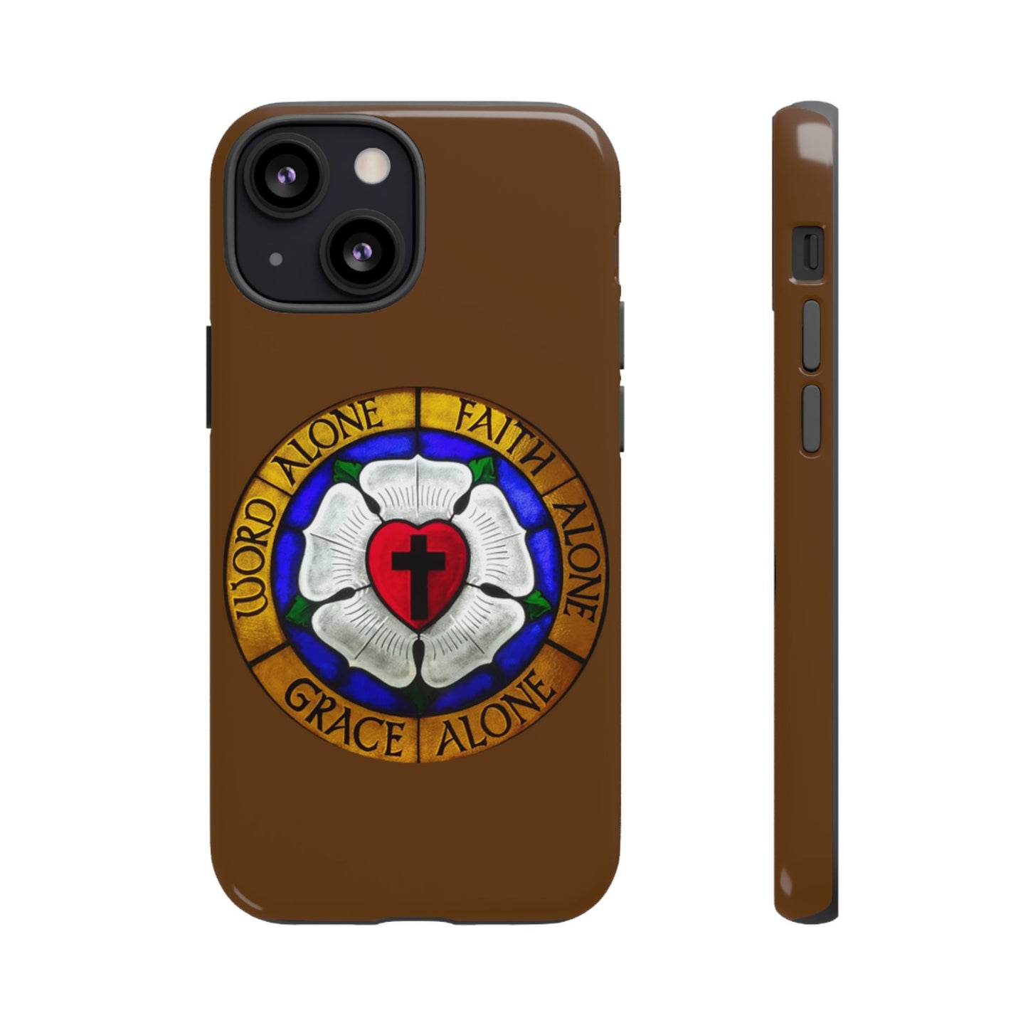 Brown Luther Rose Tough Phone Case