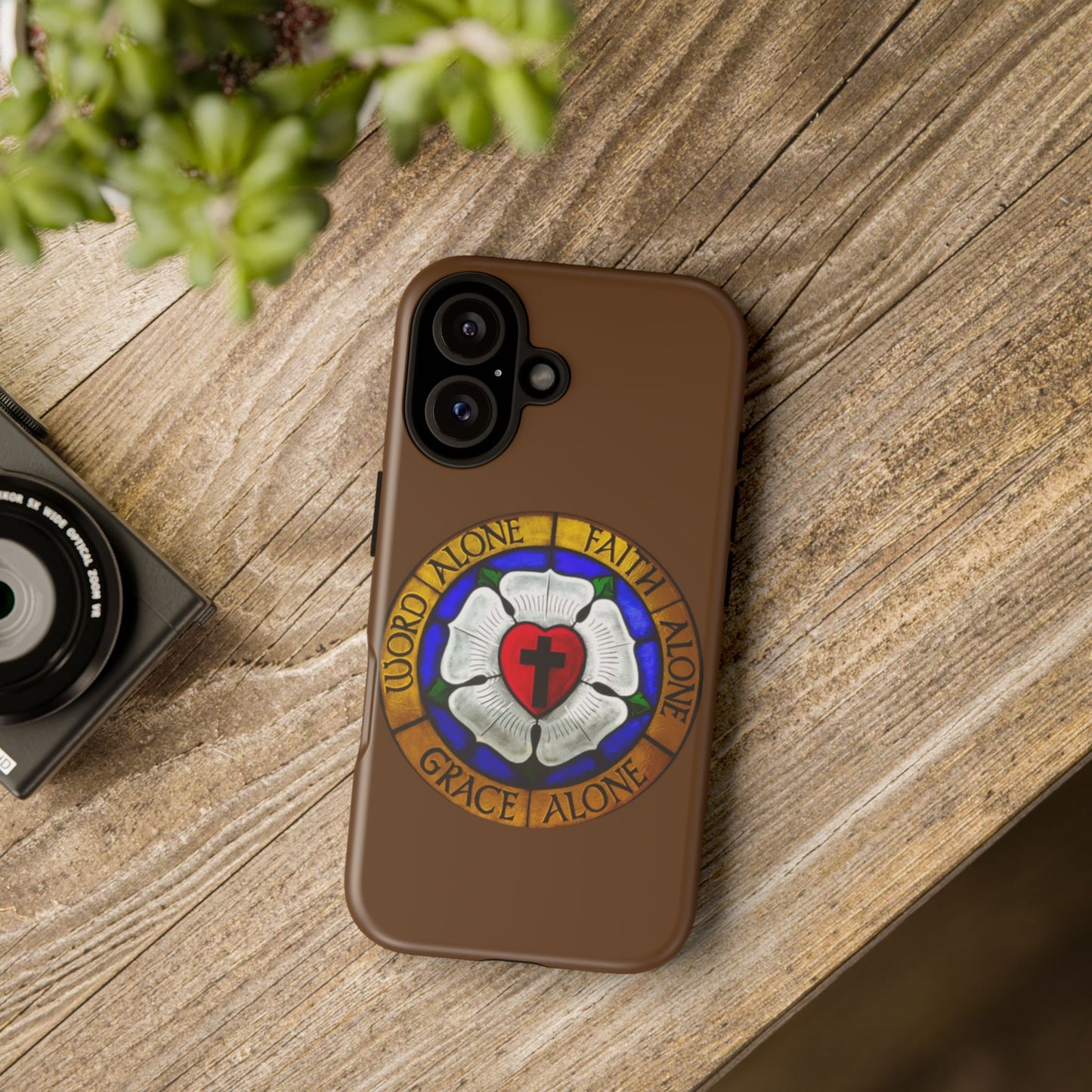 Brown Luther Rose Tough Phone Case