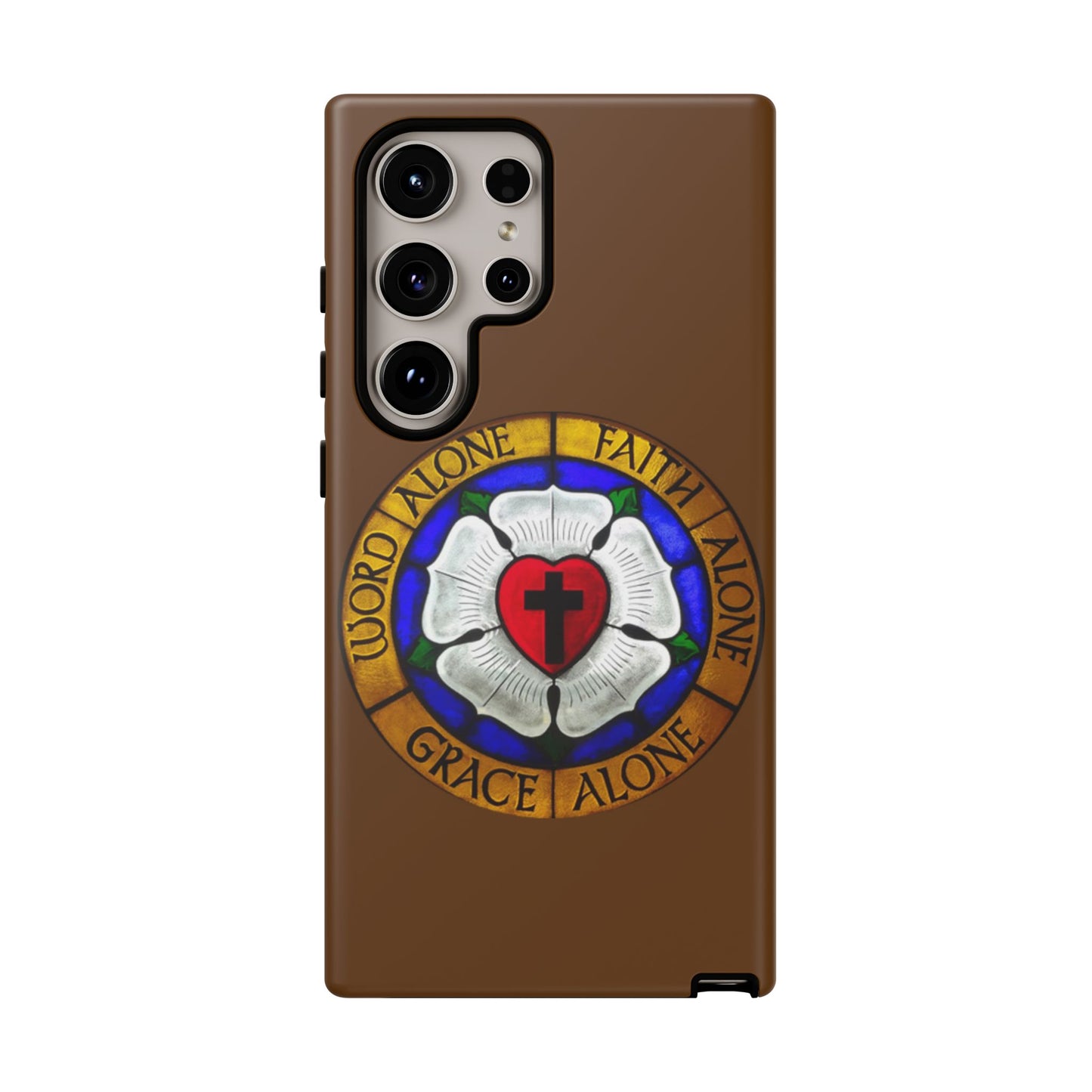 Brown Luther Rose Tough Phone Case