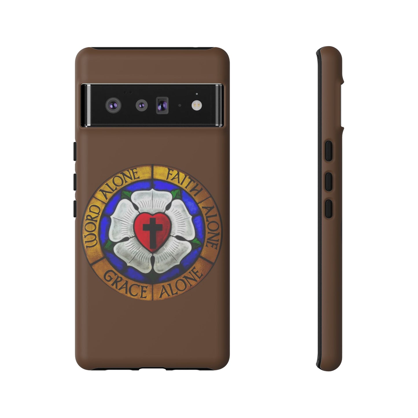 Brown Luther Rose Tough Phone Case