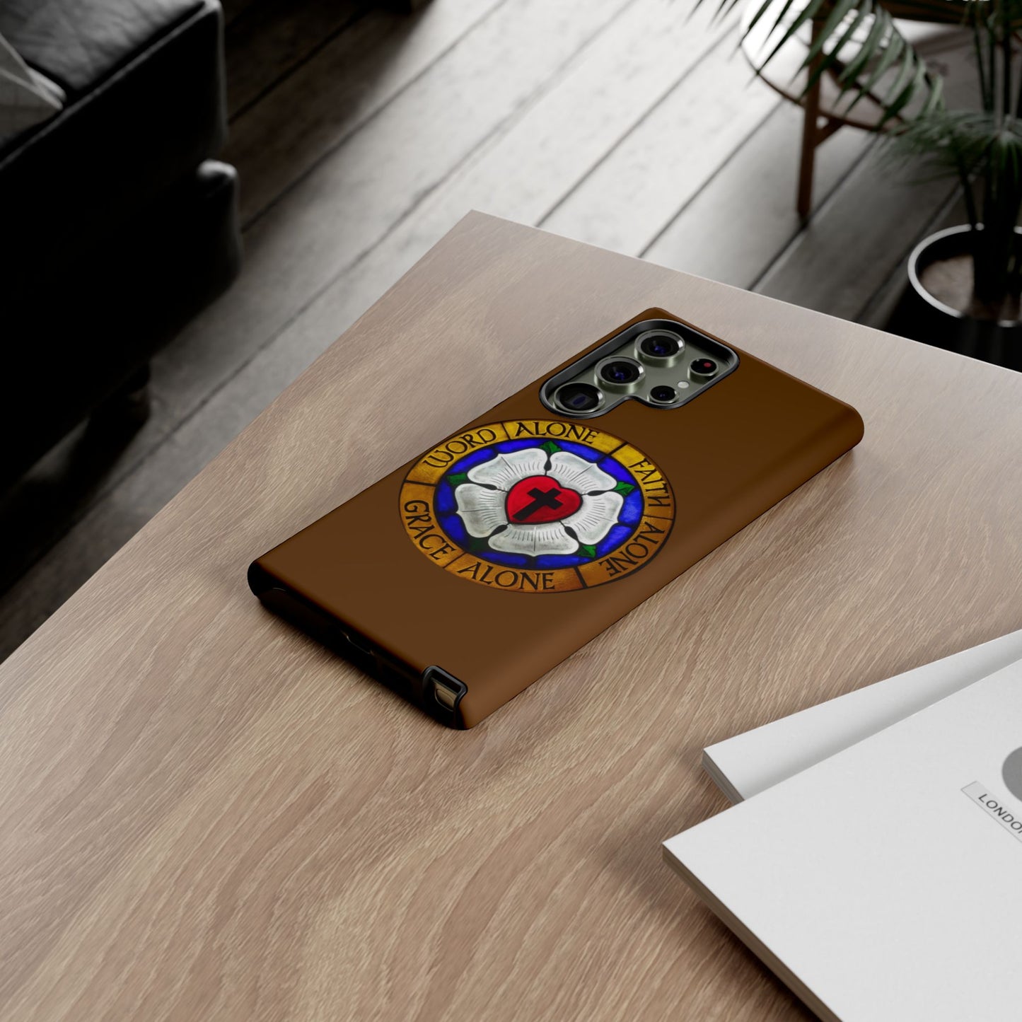 Brown Luther Rose Tough Phone Case