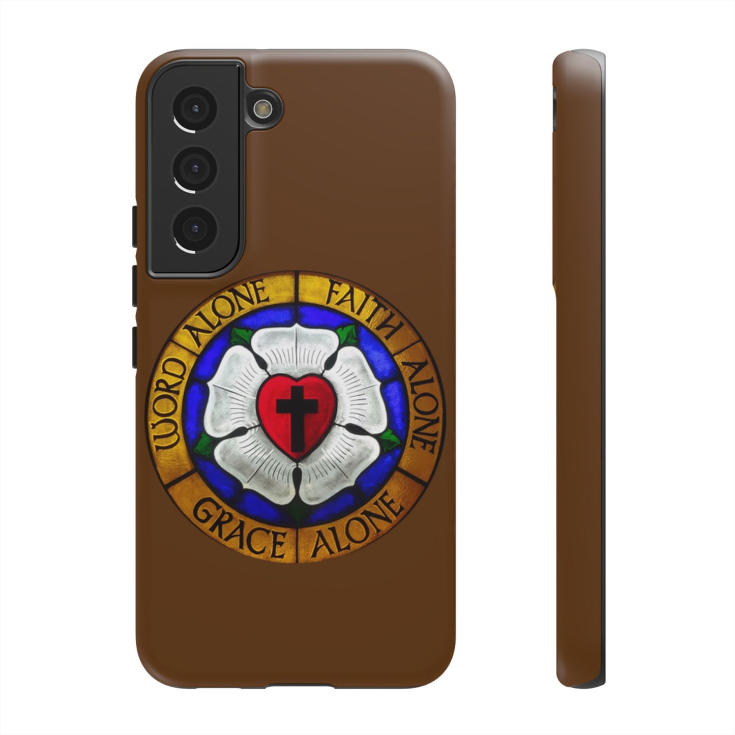 Brown Luther Rose Tough Phone Case