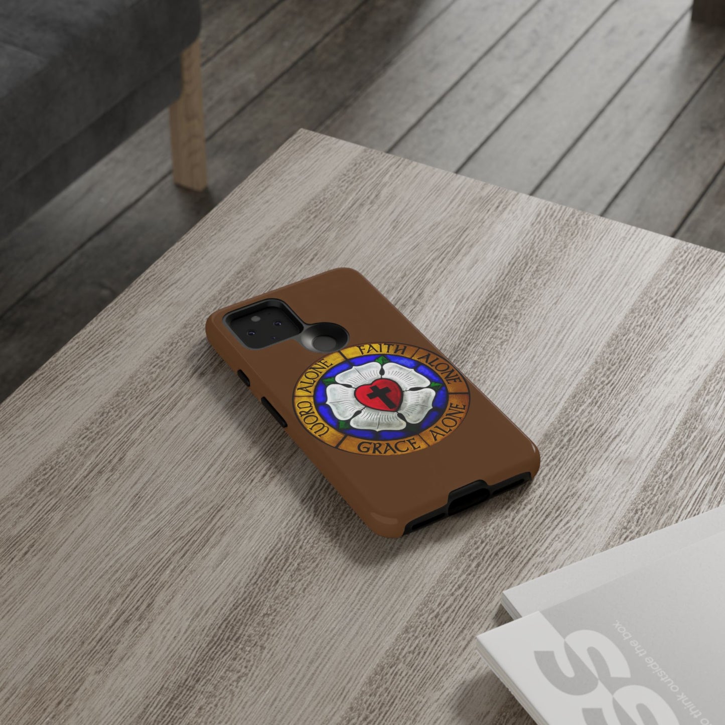 Brown Luther Rose Tough Phone Case