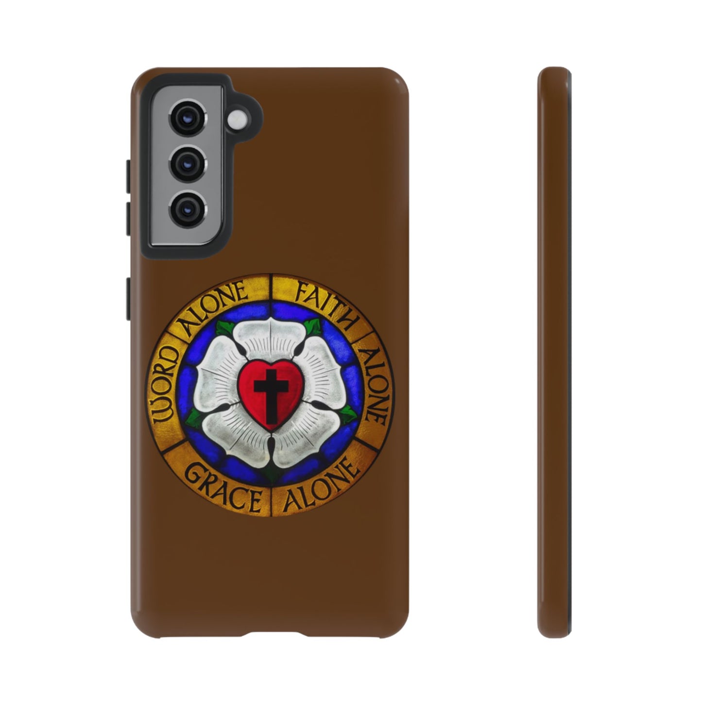 Brown Luther Rose Tough Phone Case