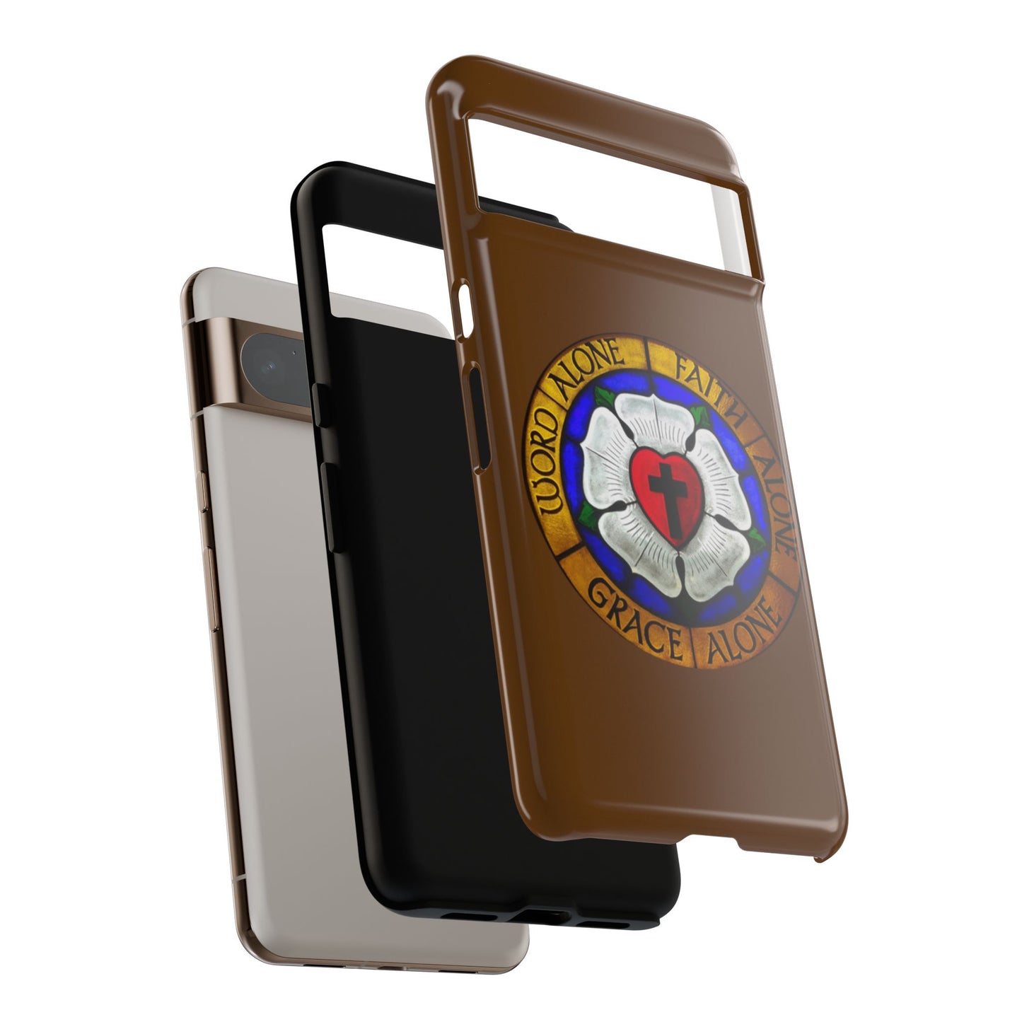 Brown Luther Rose Tough Phone Case
