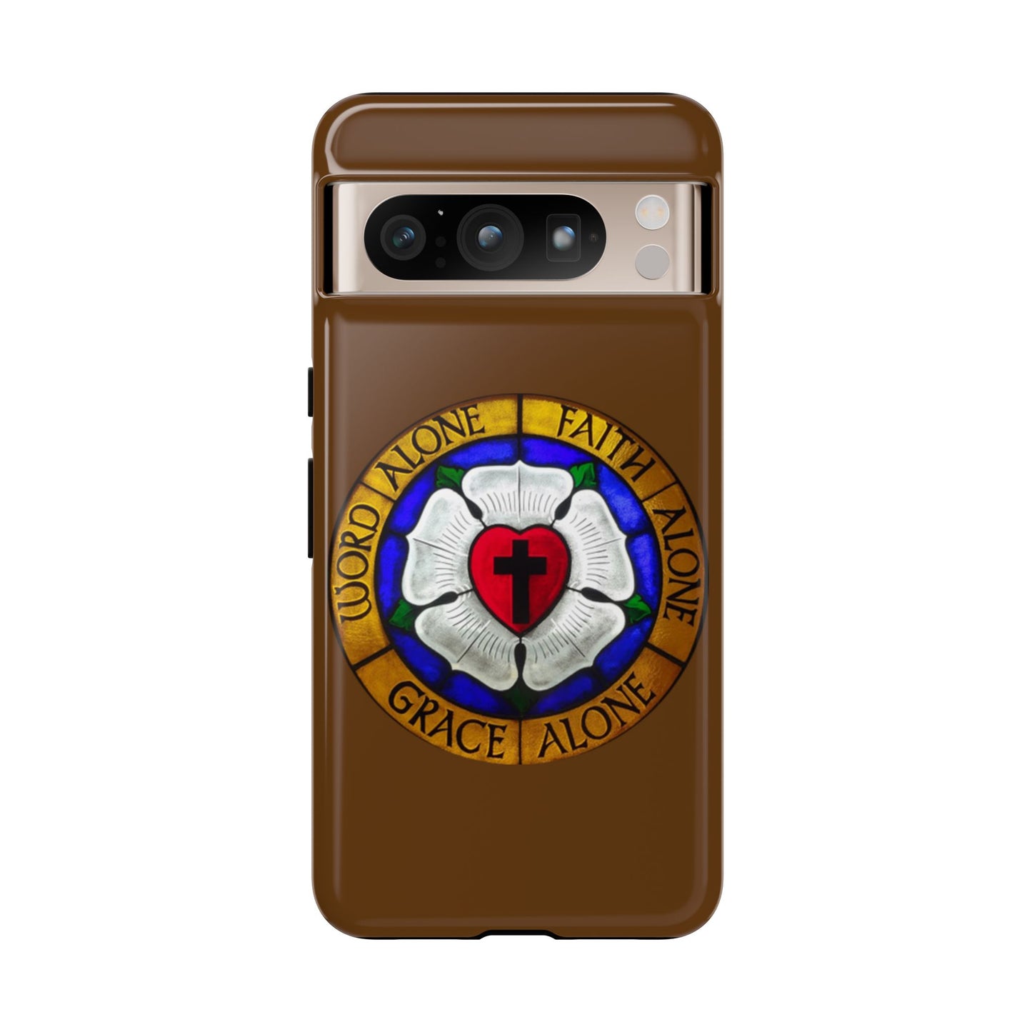 Brown Luther Rose Tough Phone Case