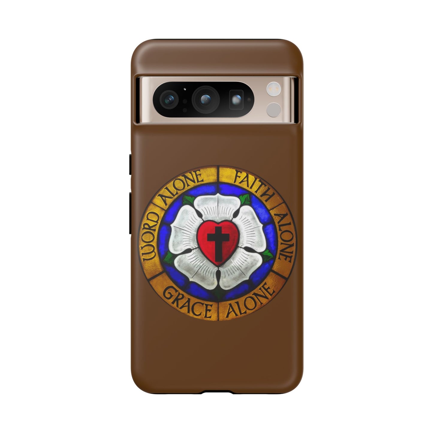 Brown Luther Rose Tough Phone Case