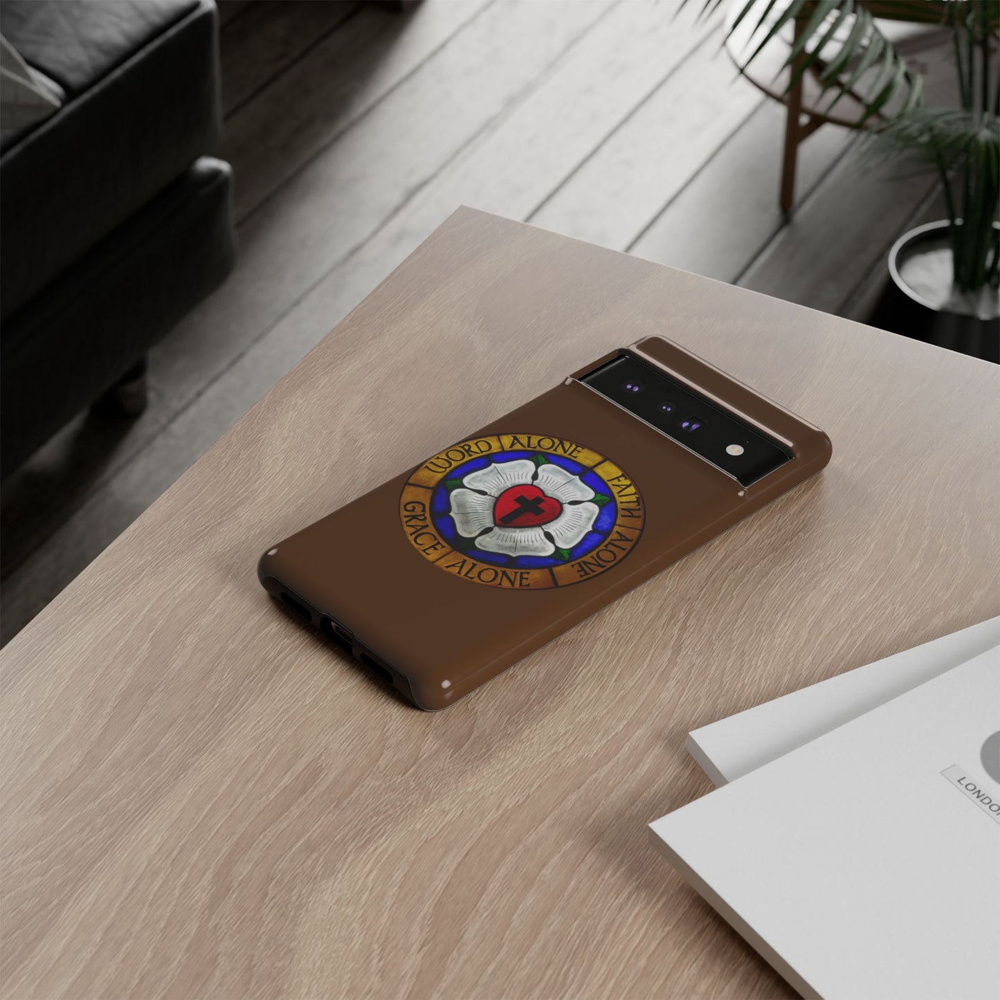 Brown Luther Rose Tough Phone Case