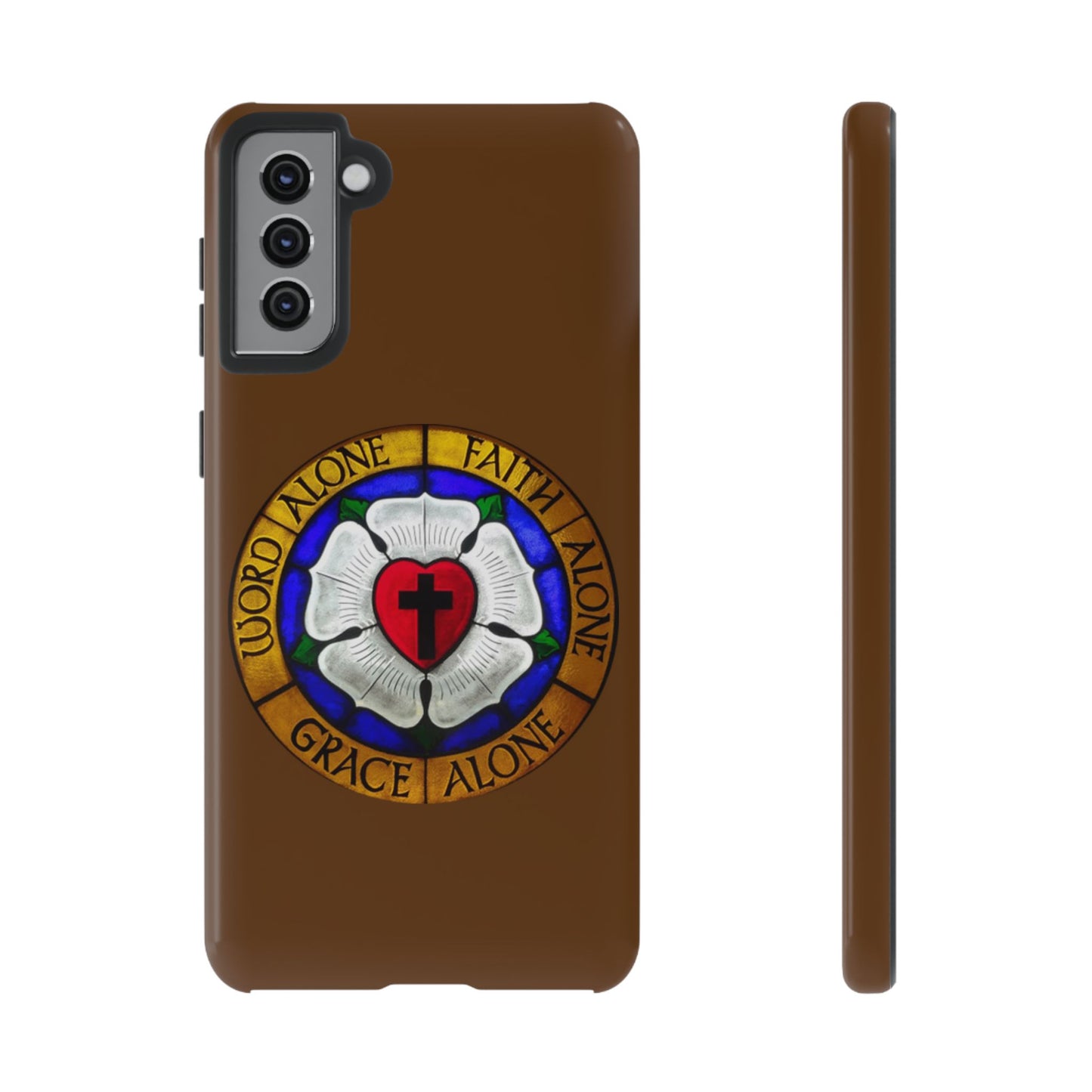 Brown Luther Rose Tough Phone Case