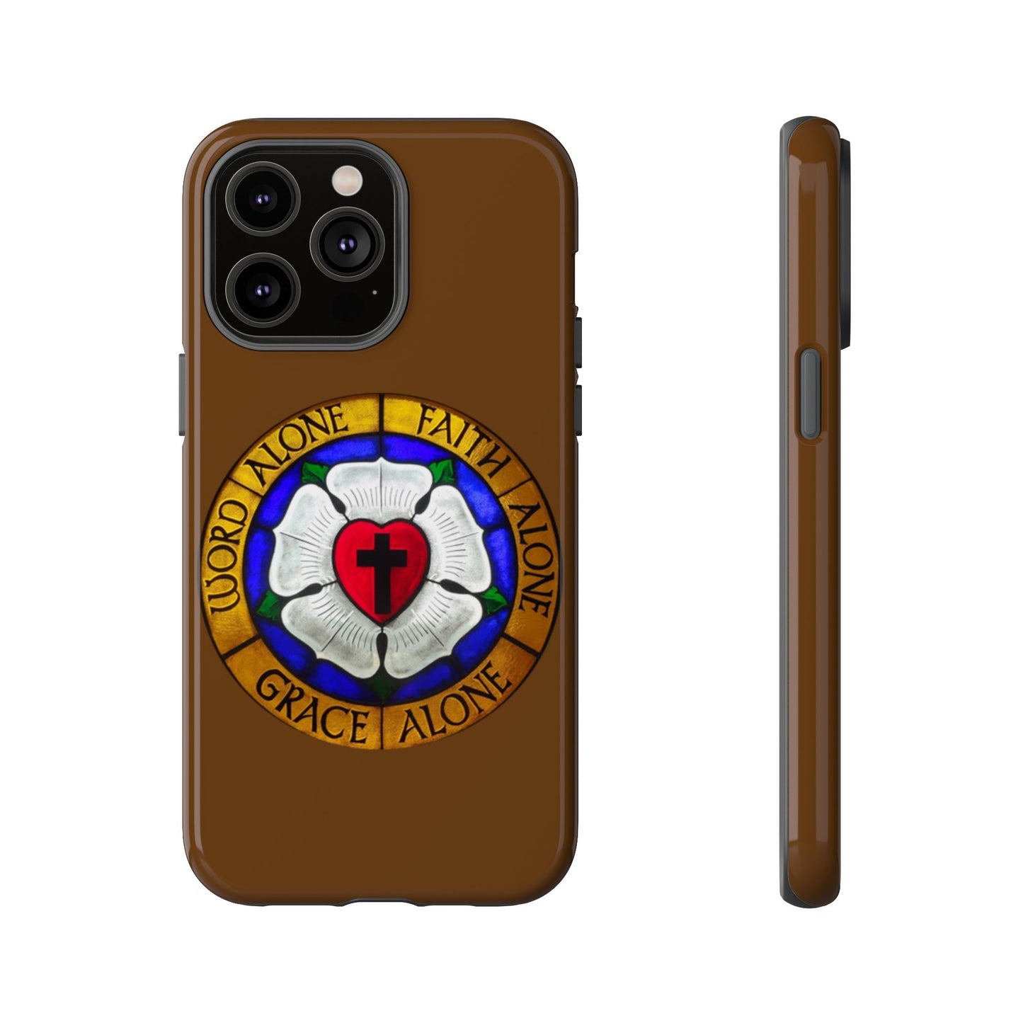 Brown Luther Rose Tough Phone Case