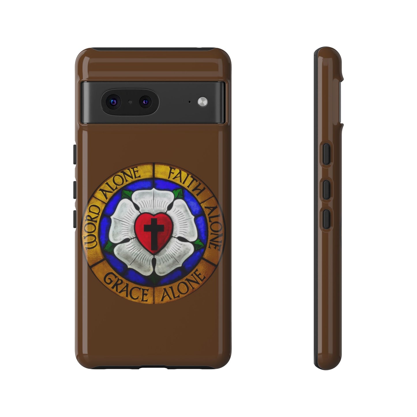 Brown Luther Rose Tough Phone Case