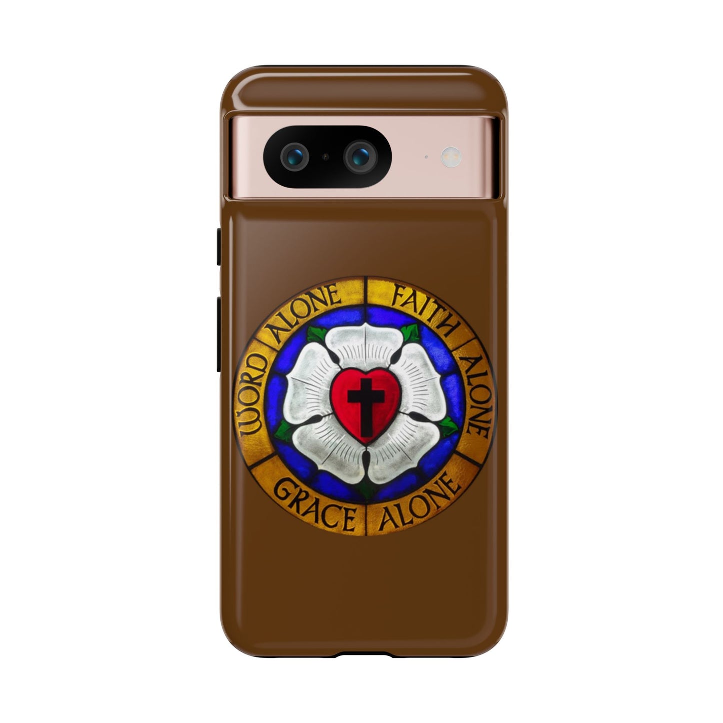 Brown Luther Rose Tough Phone Case