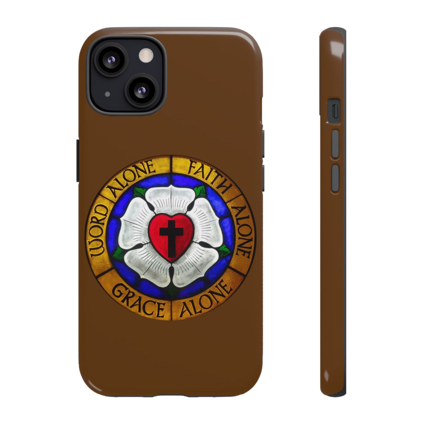 Brown Luther Rose Tough Phone Case