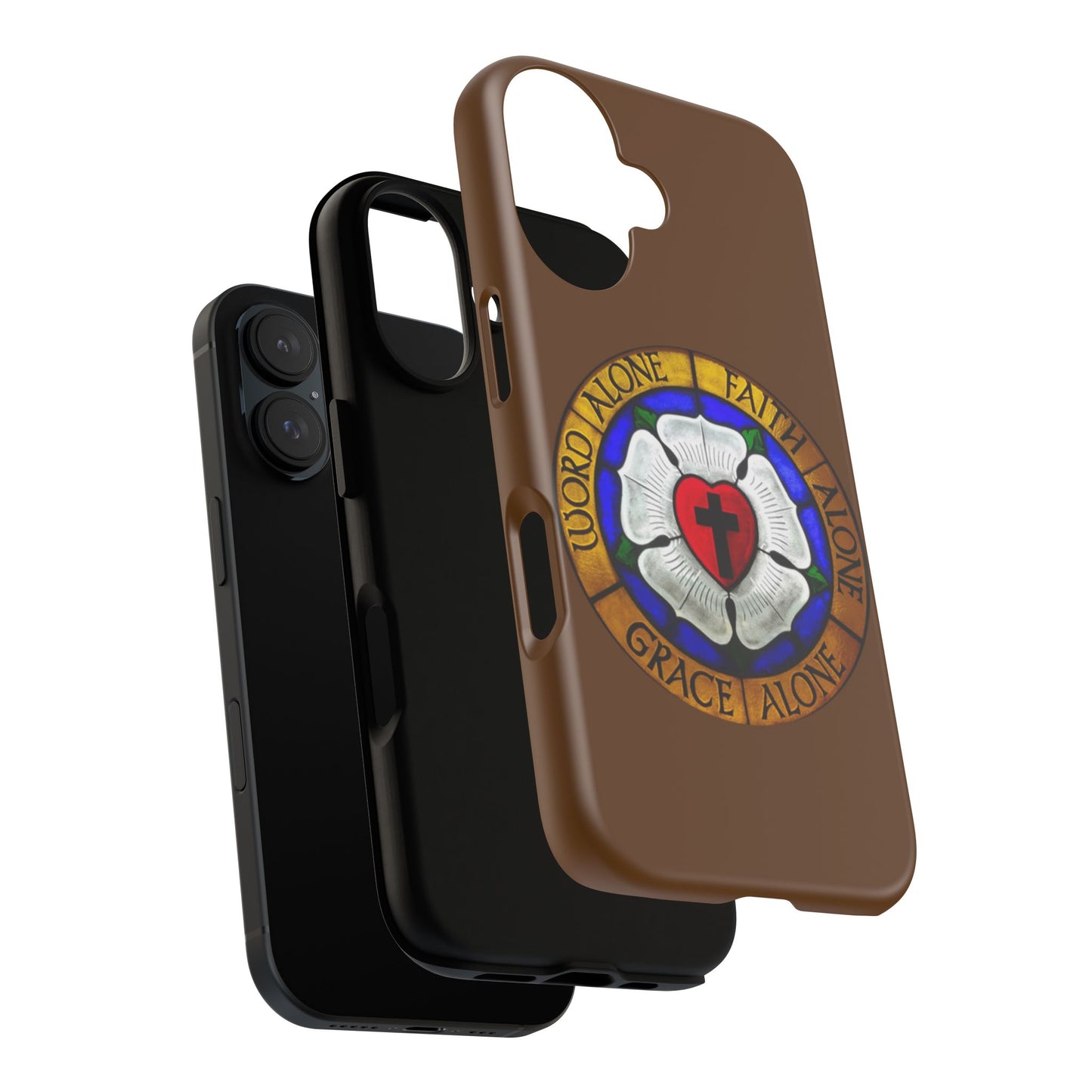 Brown Luther Rose Tough Phone Case