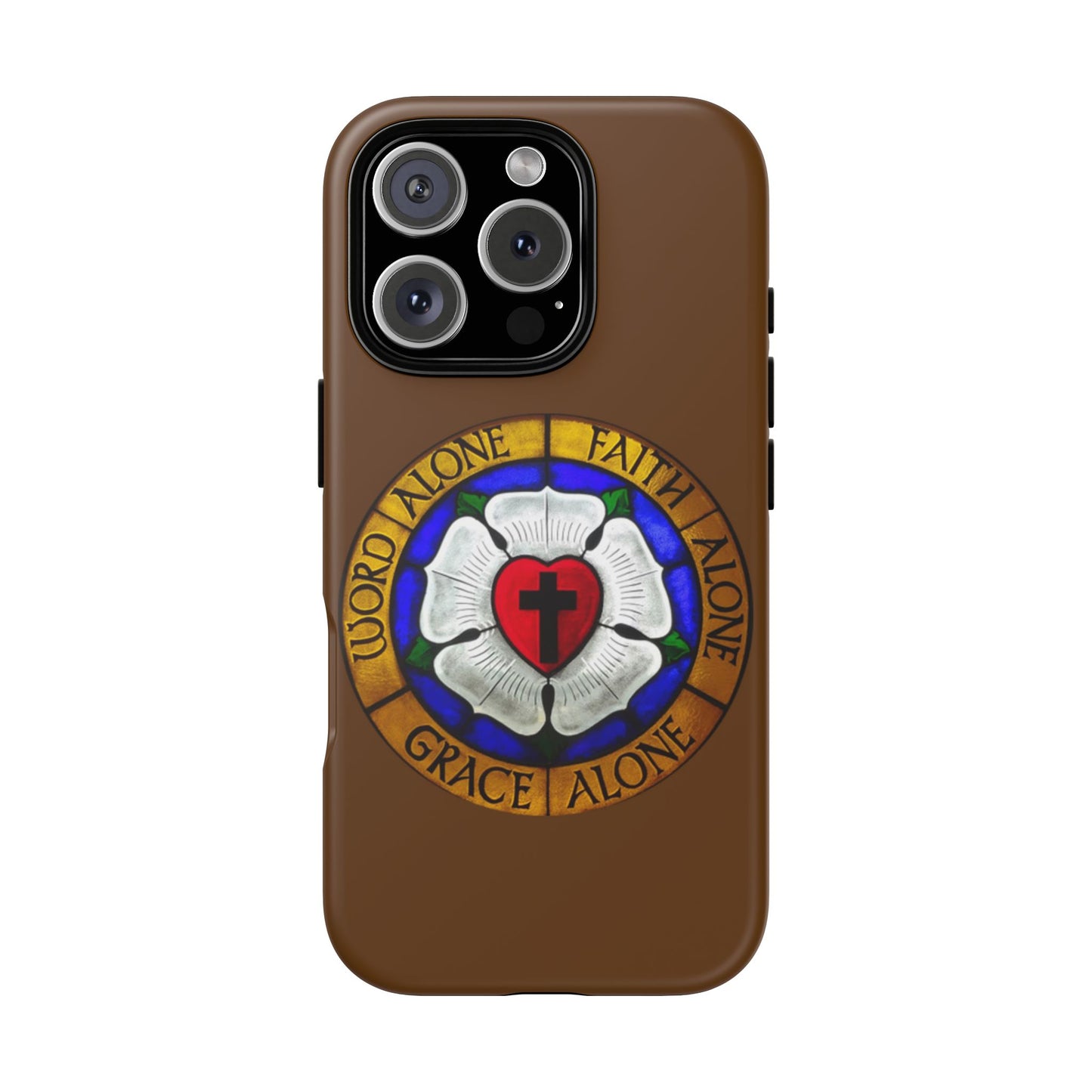 Brown Luther Rose Tough Phone Case