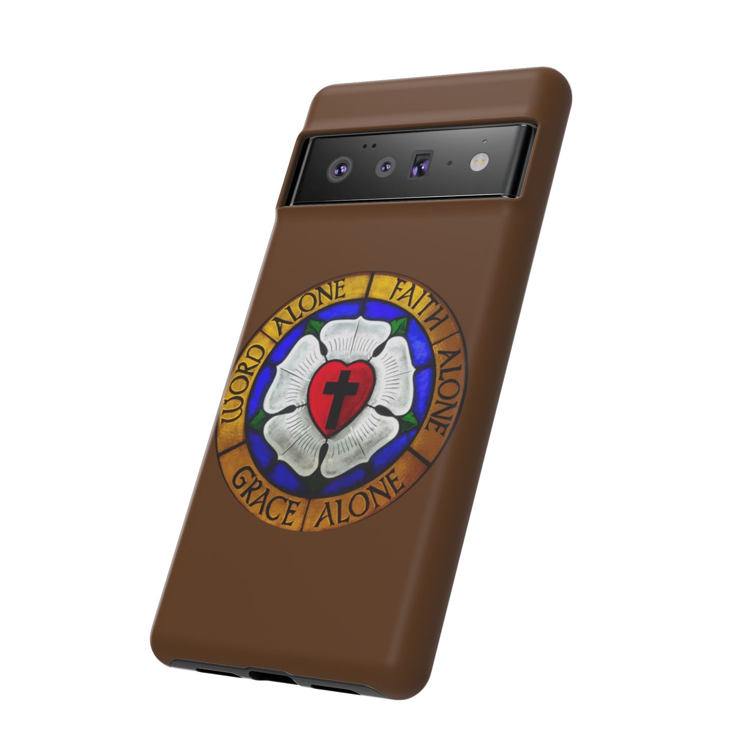 Brown Luther Rose Tough Phone Case