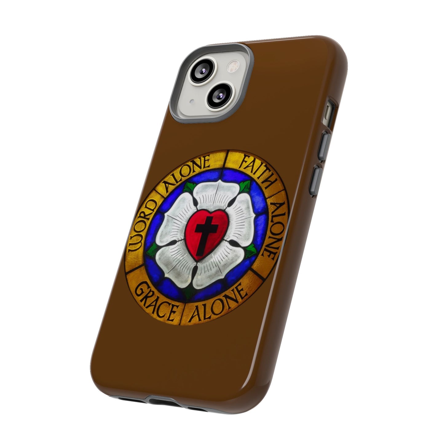 Brown Luther Rose Tough Phone Case