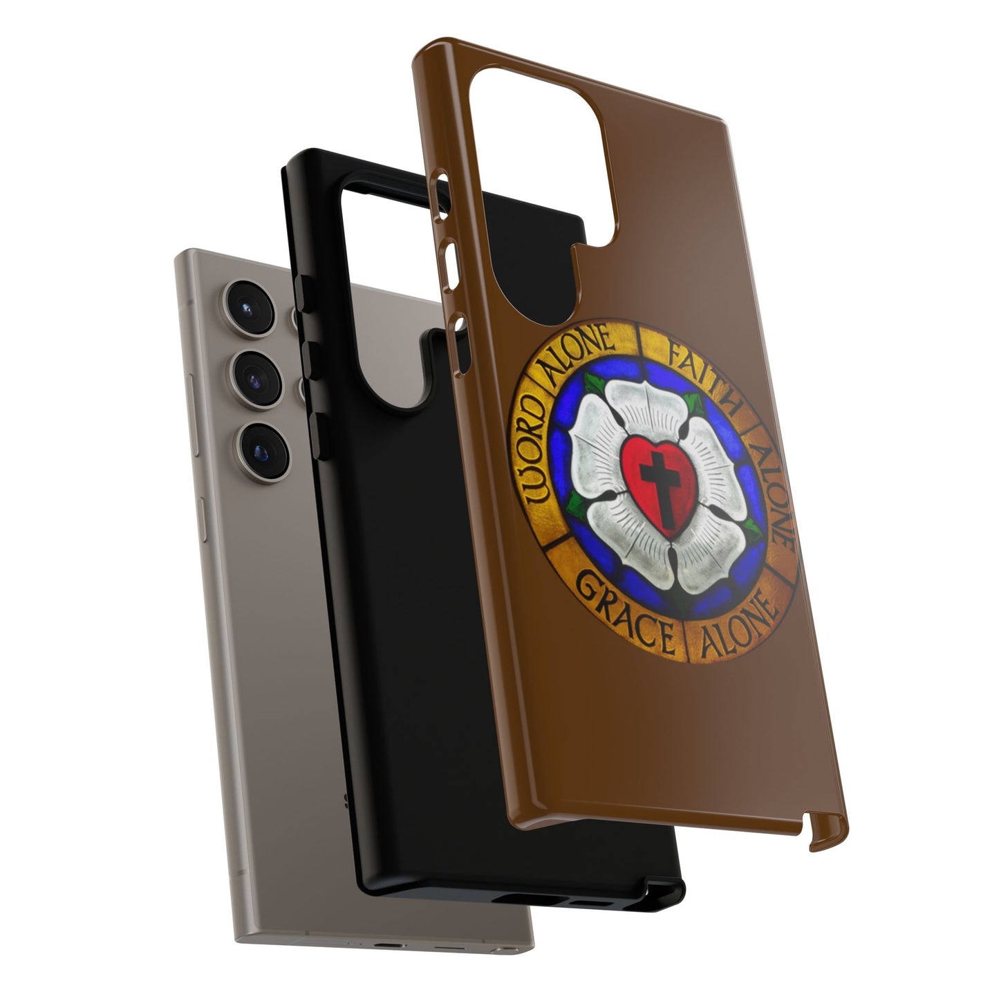 Brown Luther Rose Tough Phone Case
