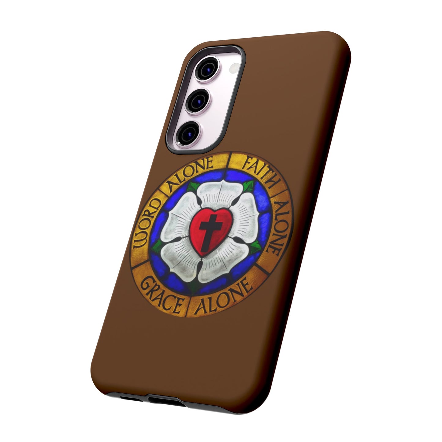 Brown Luther Rose Tough Phone Case