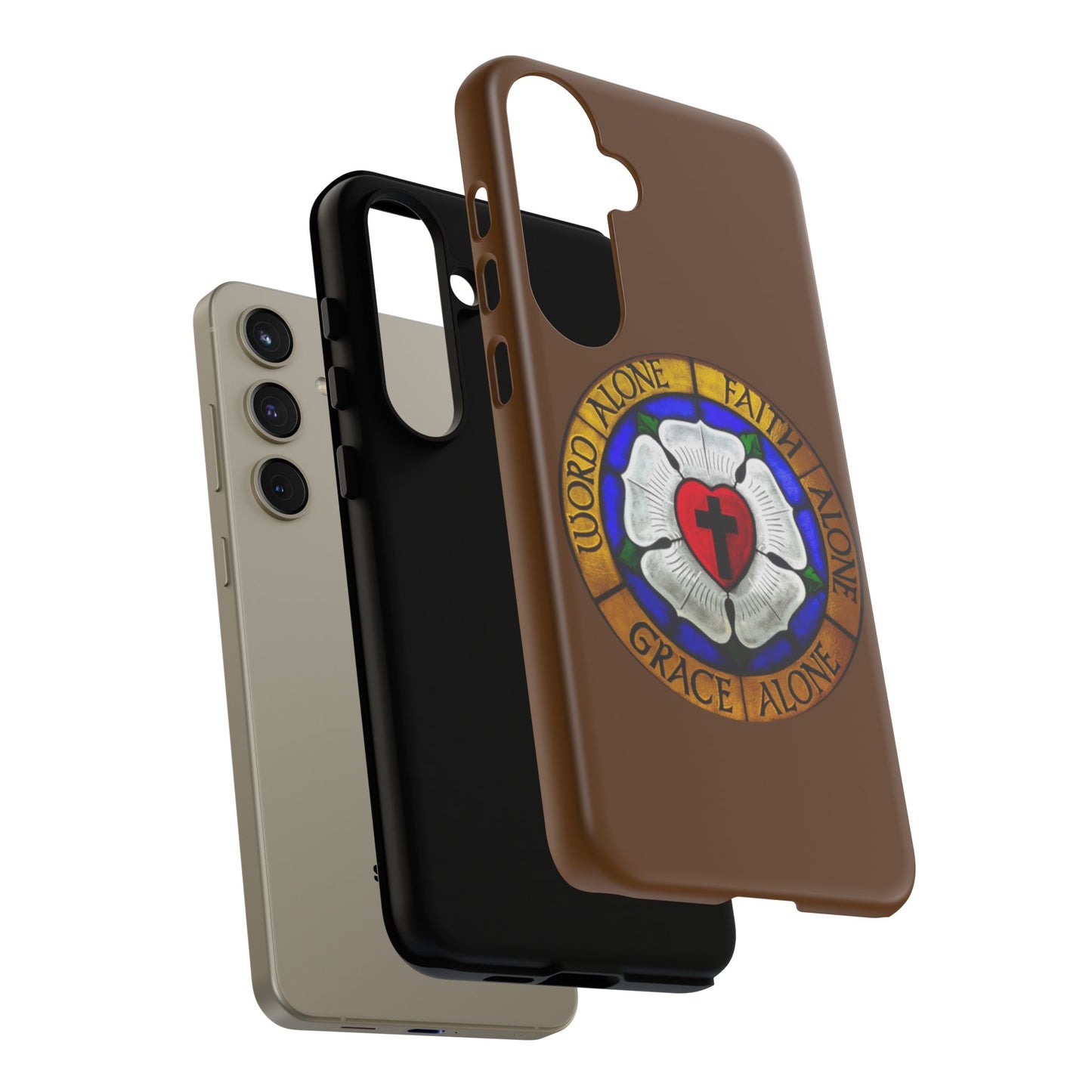 Brown Luther Rose Tough Phone Case