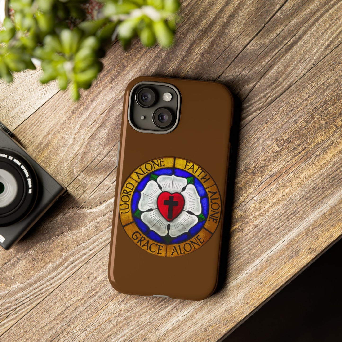 Brown Luther Rose Tough Phone Case