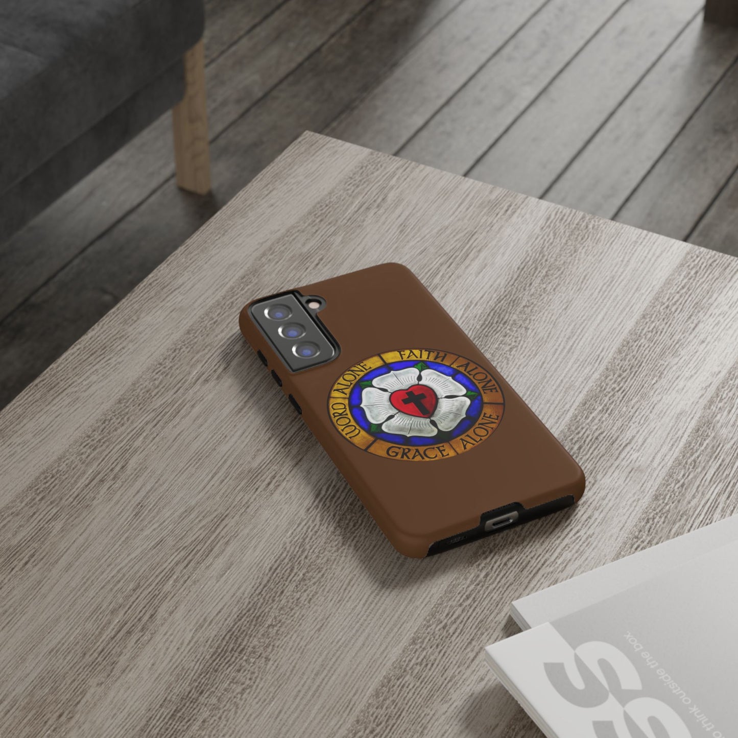 Brown Luther Rose Tough Phone Case