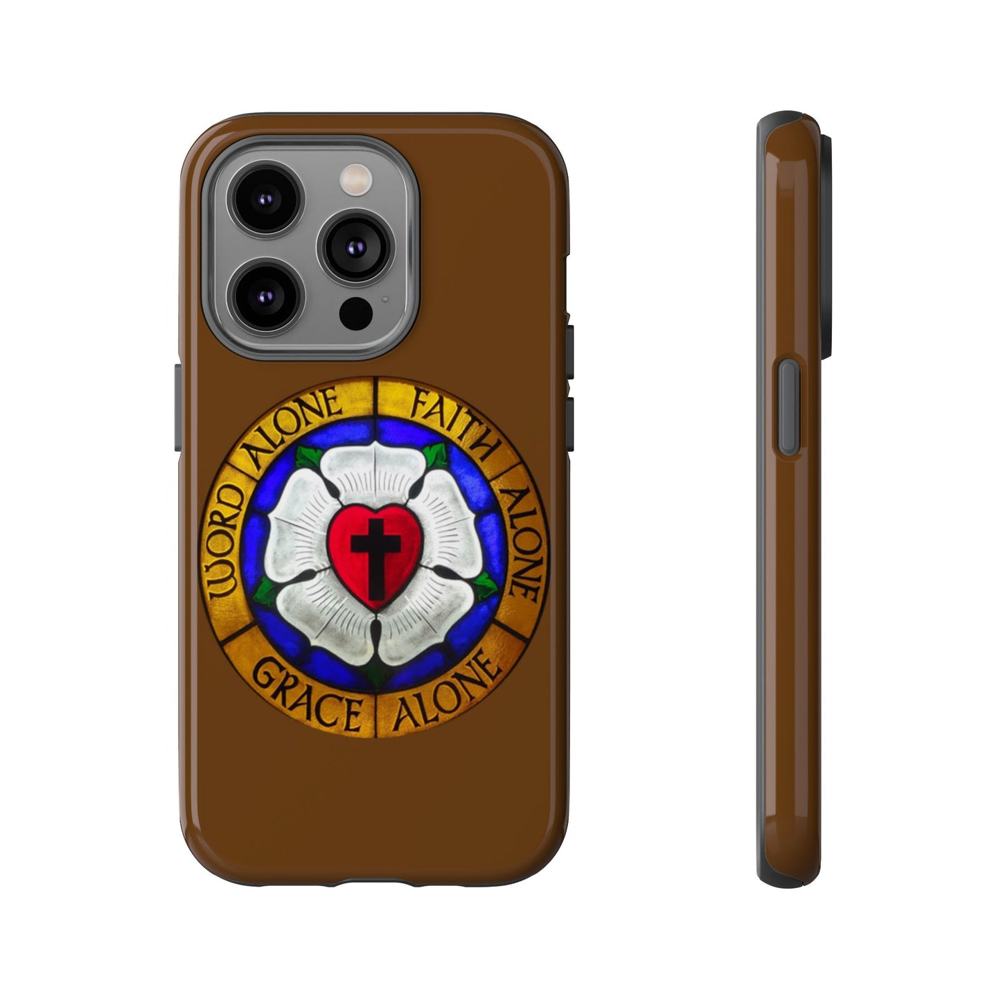 Brown Luther Rose Tough Phone Case