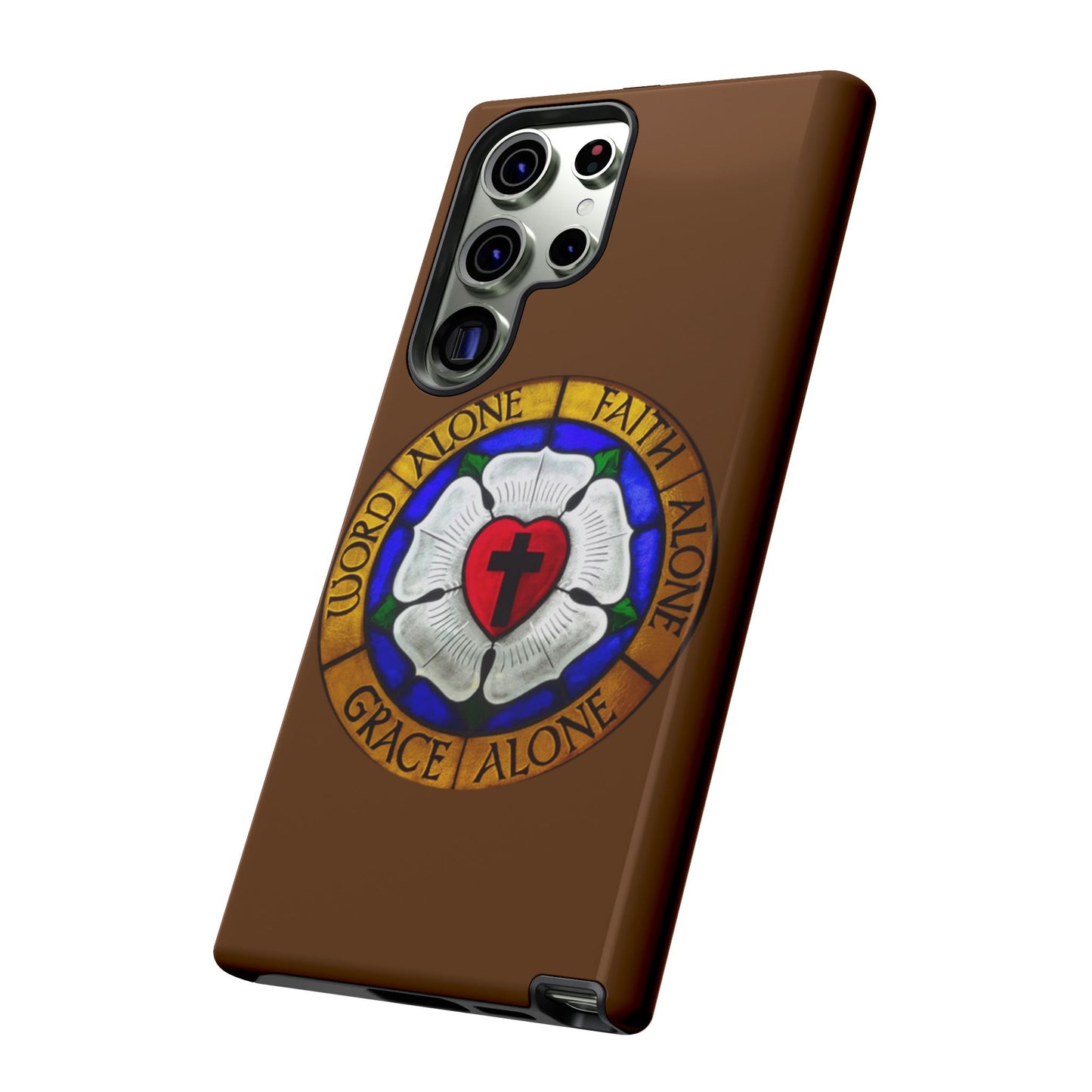 Brown Luther Rose Tough Phone Case