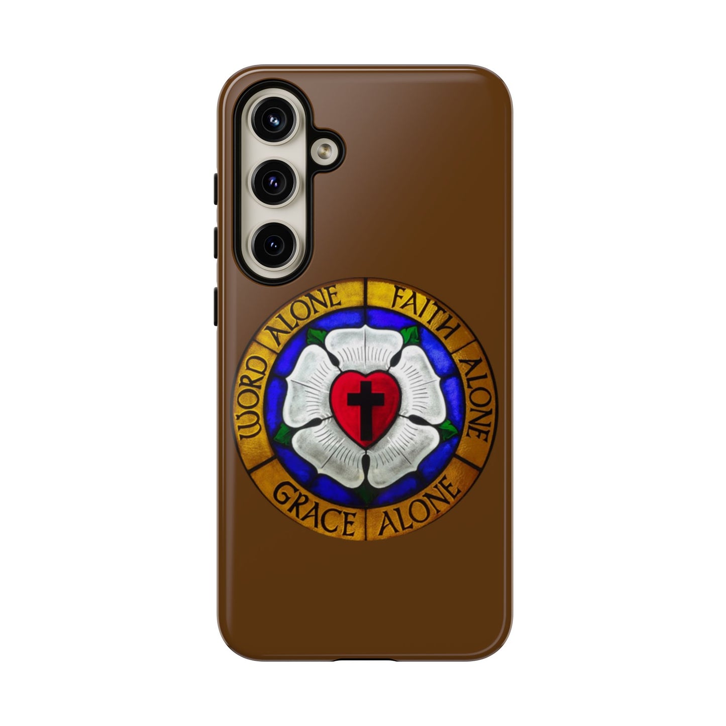 Brown Luther Rose Tough Phone Case