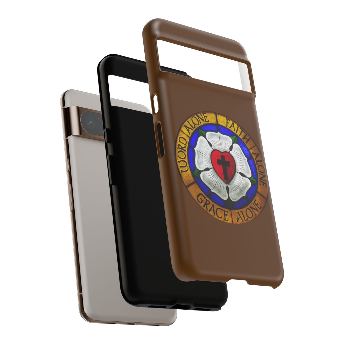 Brown Luther Rose Tough Phone Case