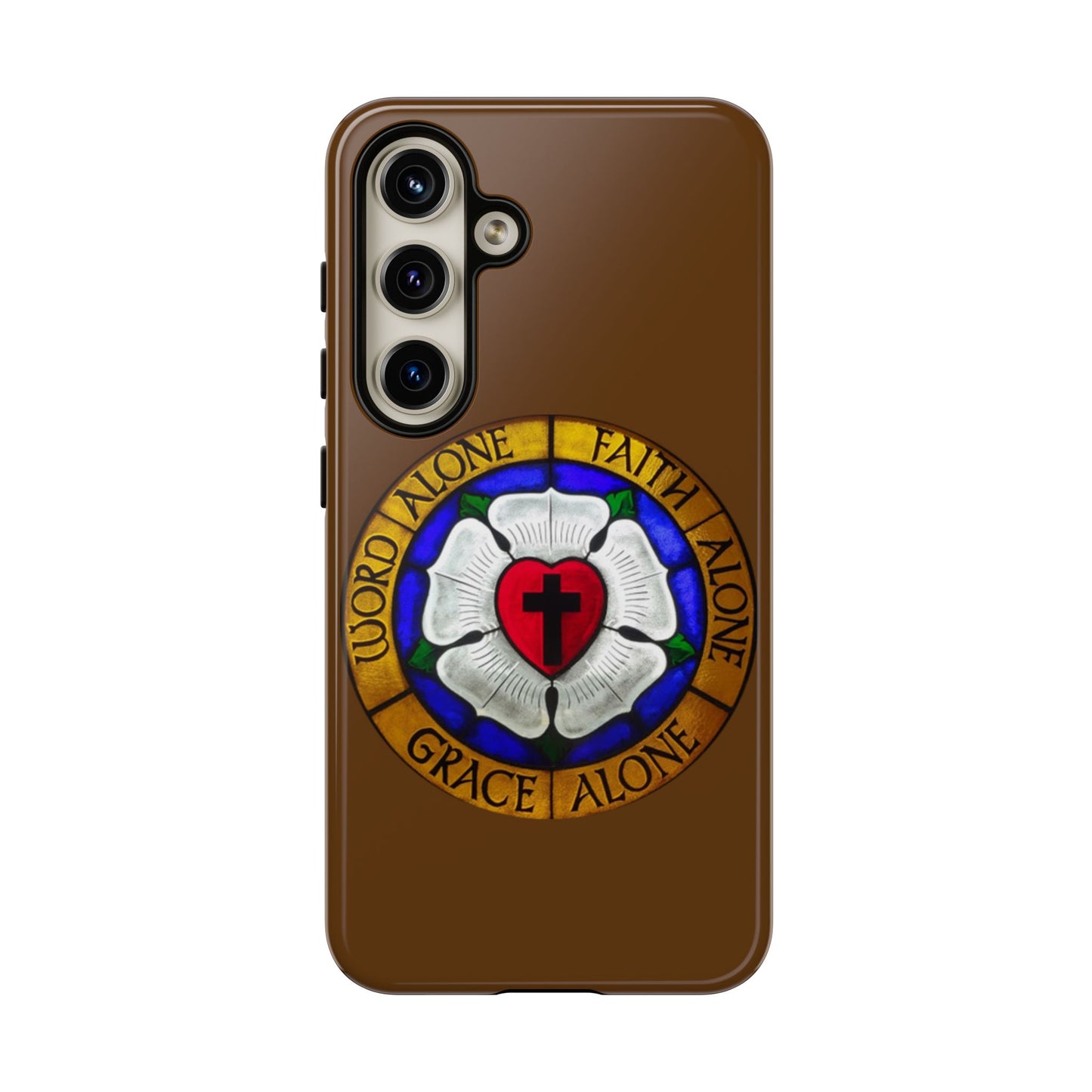 Brown Luther Rose Tough Phone Case