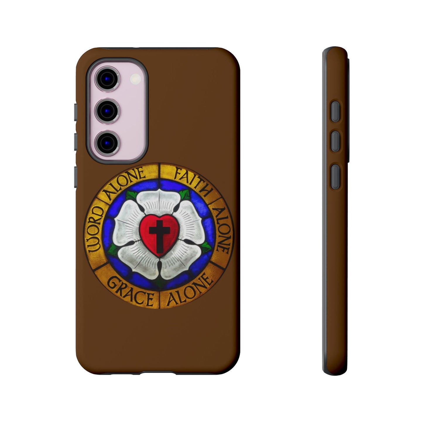 Brown Luther Rose Tough Phone Case