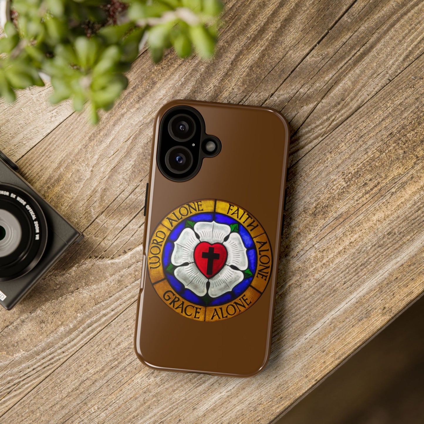 Brown Luther Rose Tough Phone Case