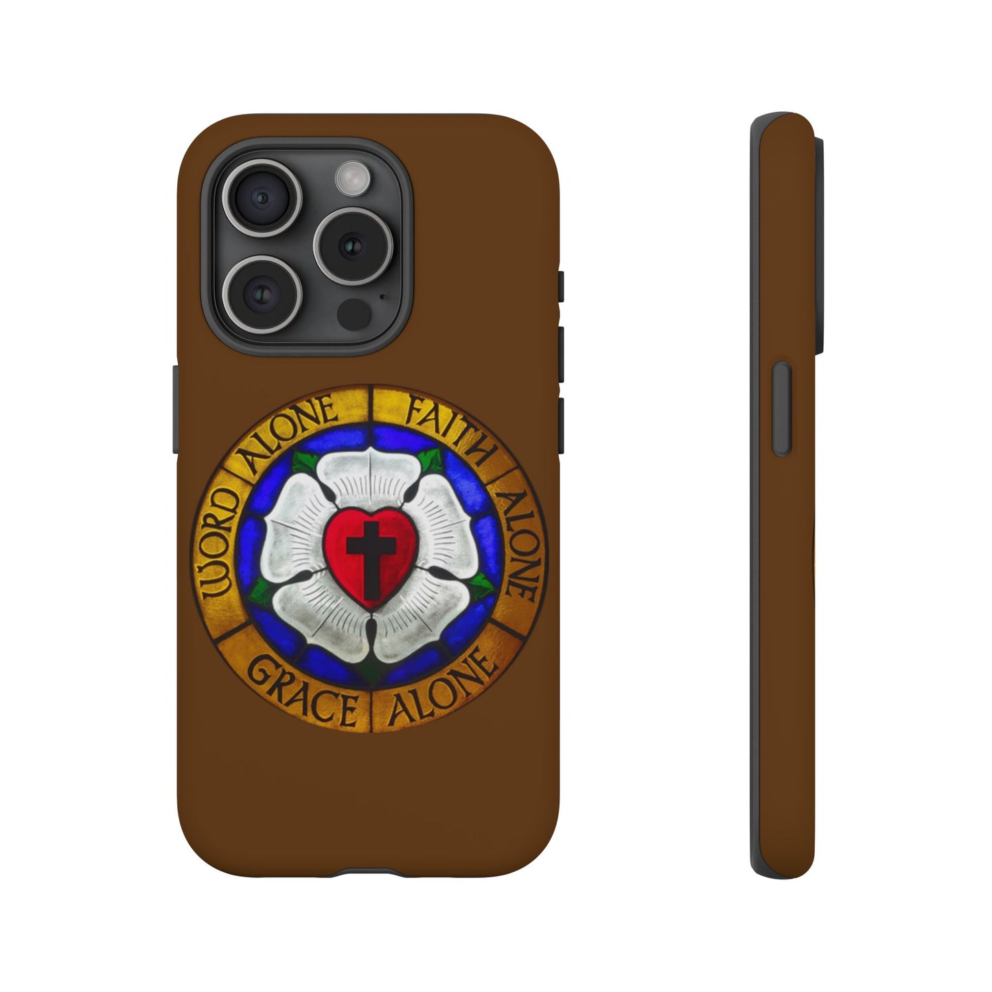 Brown Luther Rose Tough Phone Case