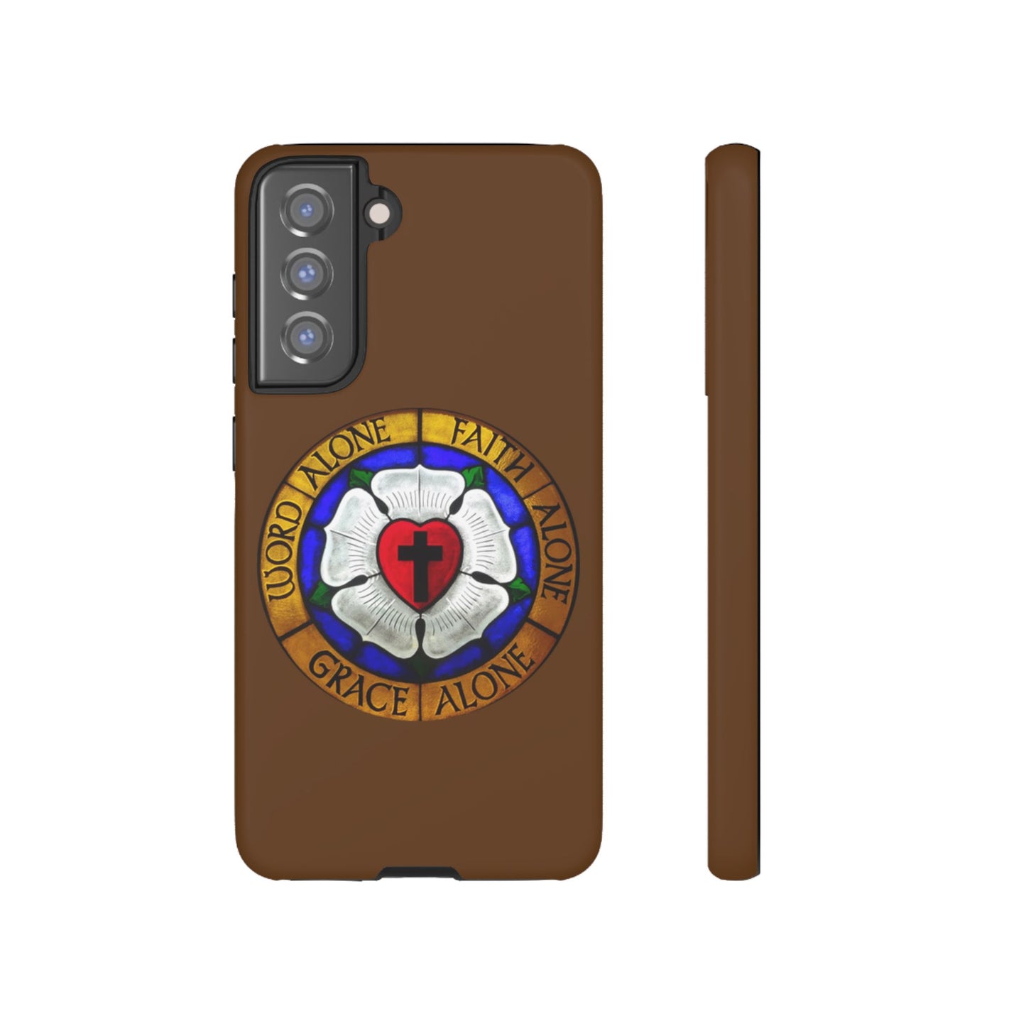 Brown Luther Rose Tough Phone Case