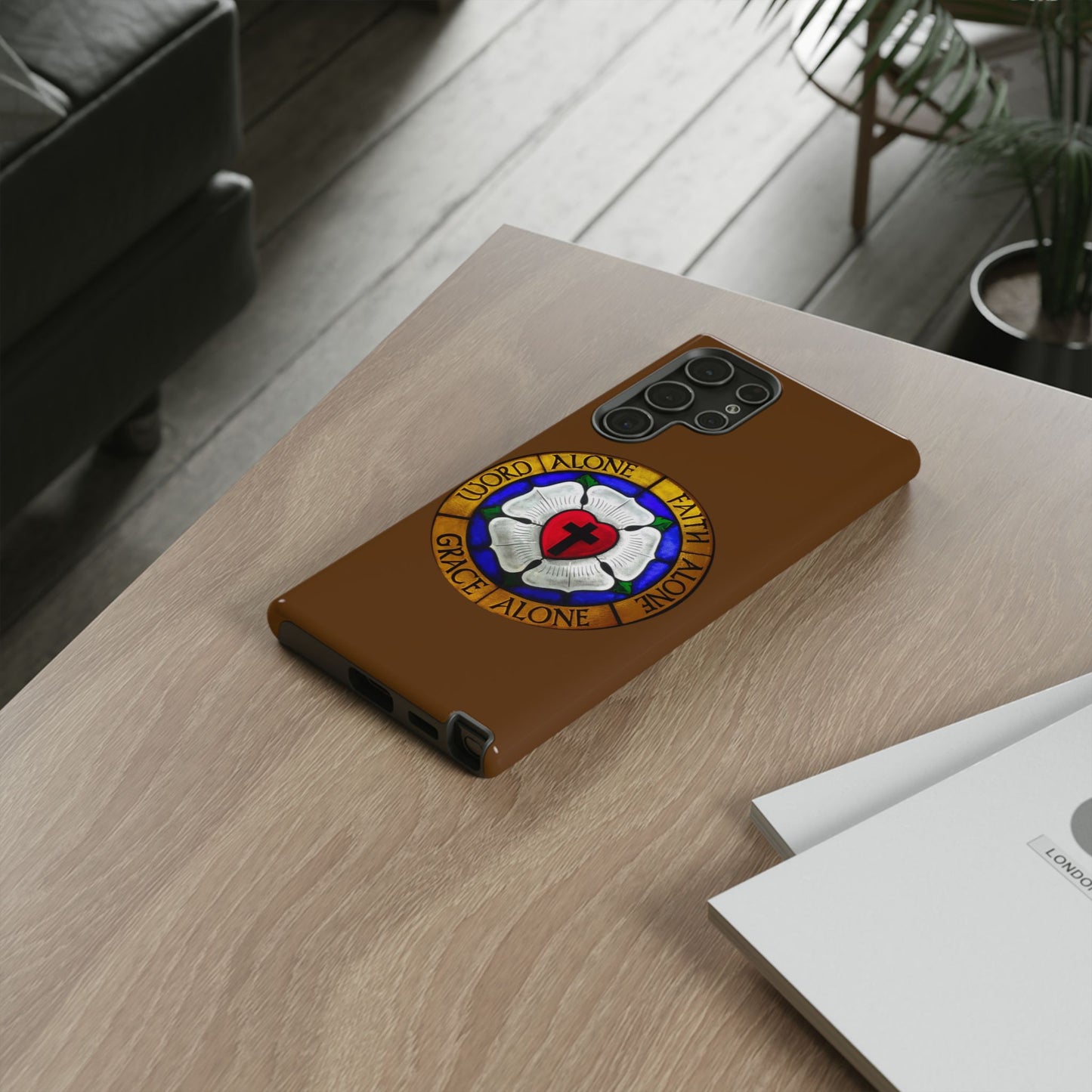 Brown Luther Rose Tough Phone Case