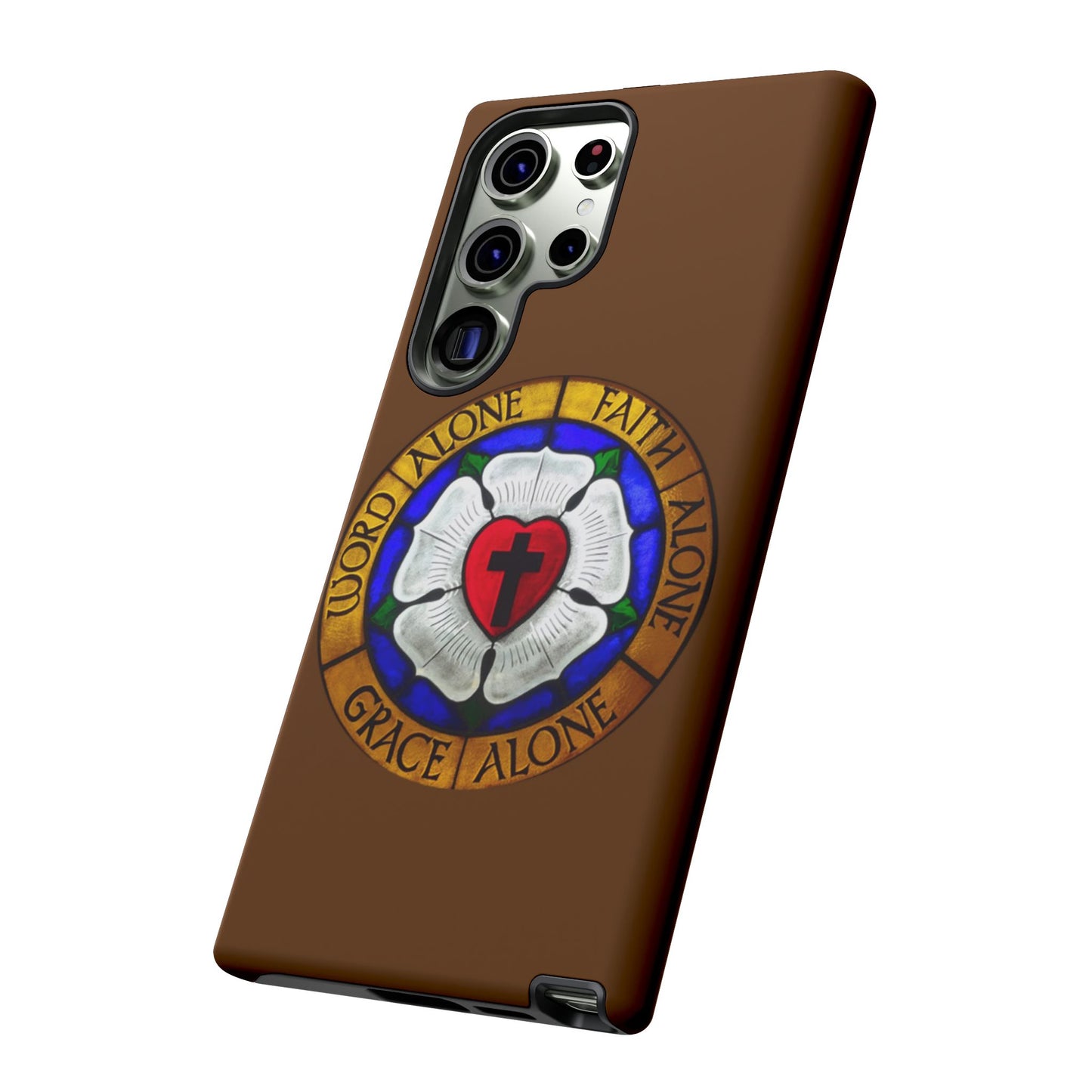 Brown Luther Rose Tough Phone Case
