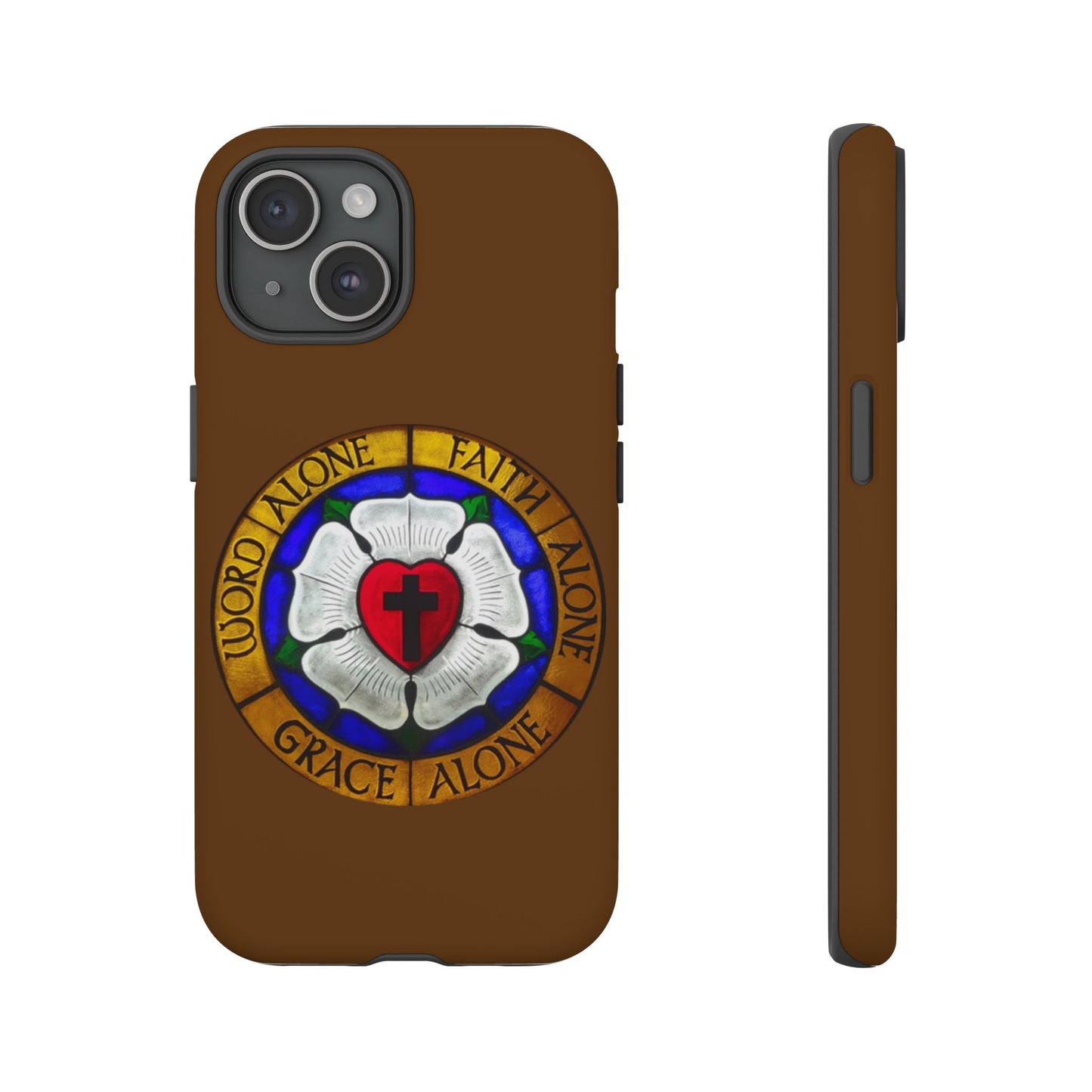 Brown Luther Rose Tough Phone Case