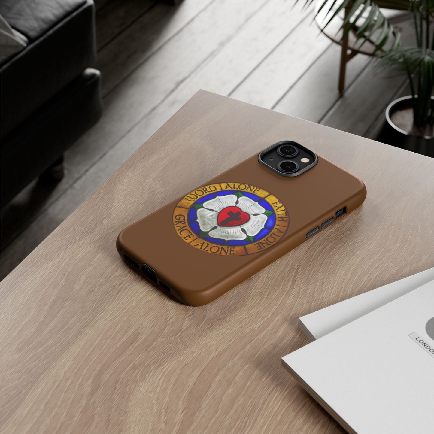 Brown Luther Rose Tough Phone Case