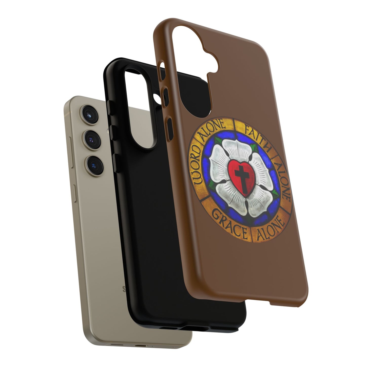 Brown Luther Rose Tough Phone Case