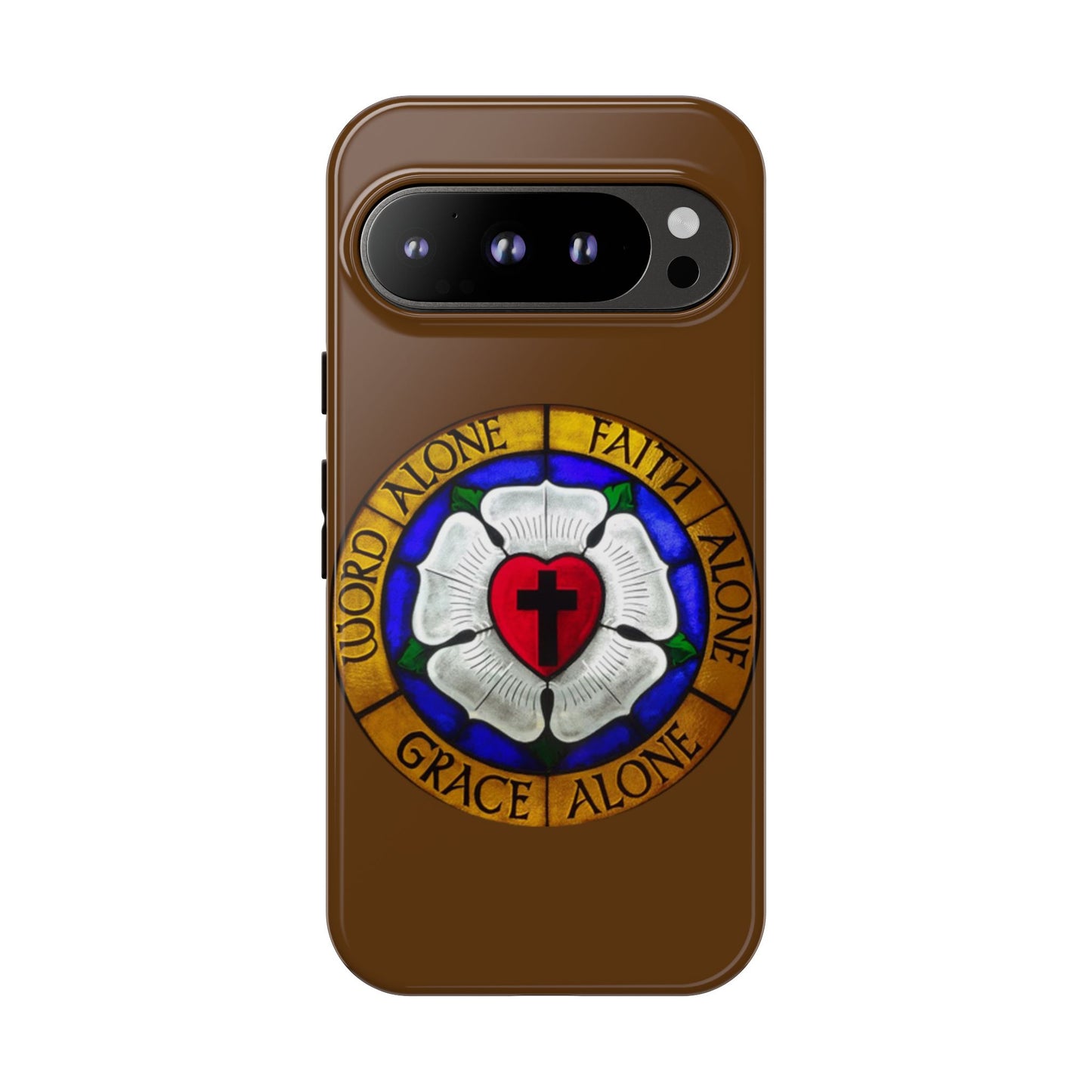 Brown Luther Rose Tough Phone Case