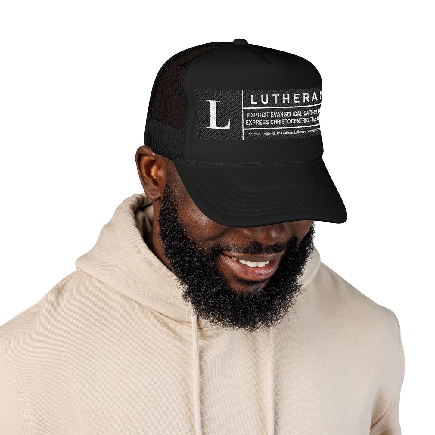 Lutheran description Embroidered Foam Trucker Hat