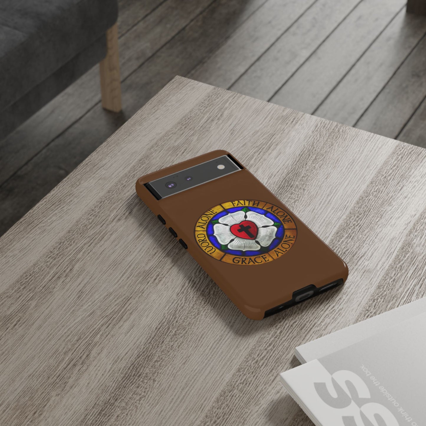 Brown Luther Rose Tough Phone Case