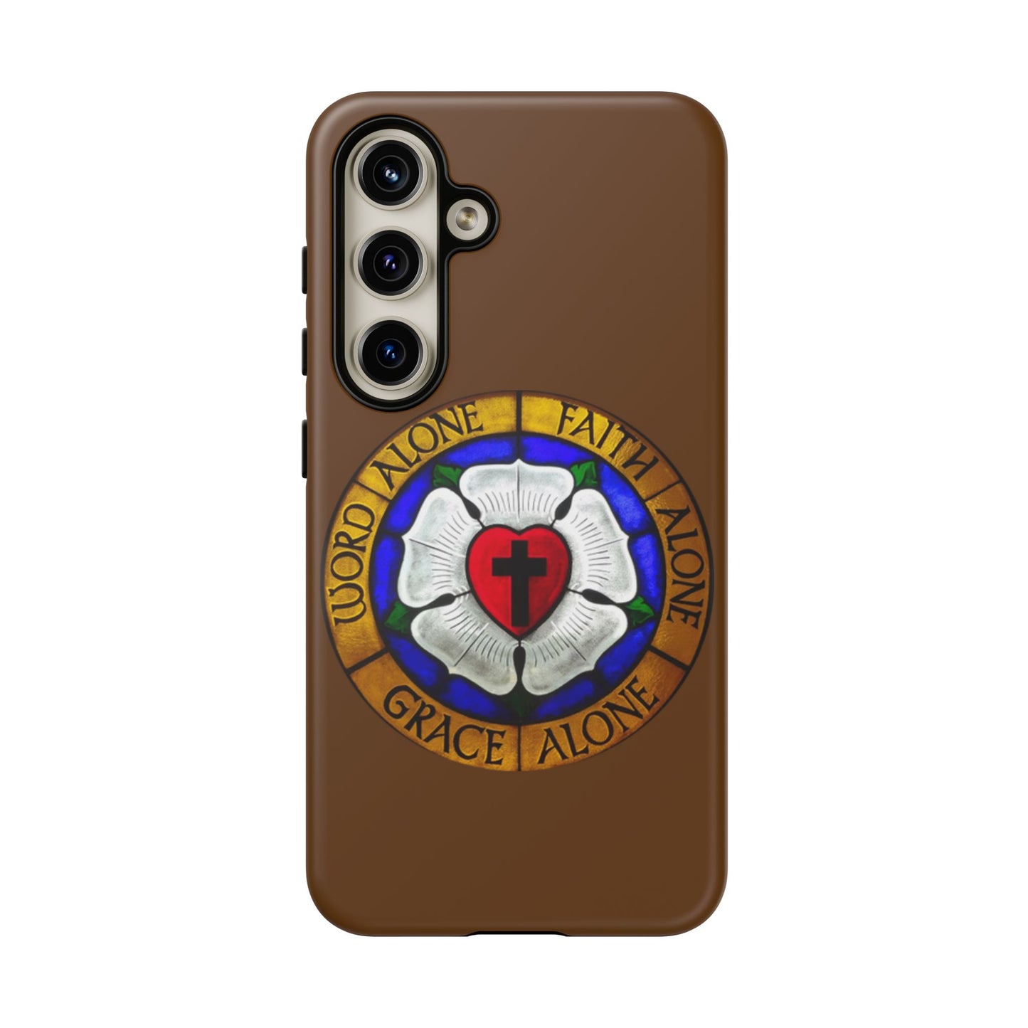 Brown Luther Rose Tough Phone Case