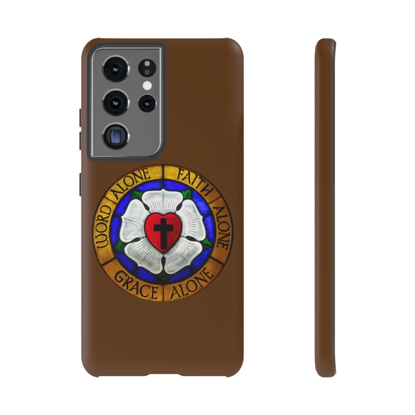 Brown Luther Rose Tough Phone Case