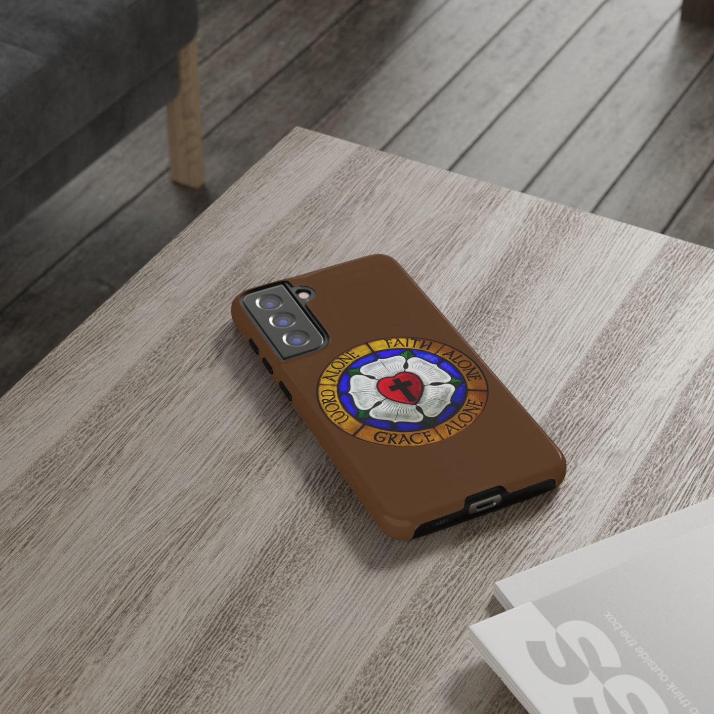 Brown Luther Rose Tough Phone Case