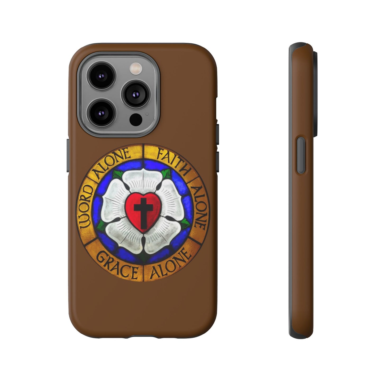 Brown Luther Rose Tough Phone Case