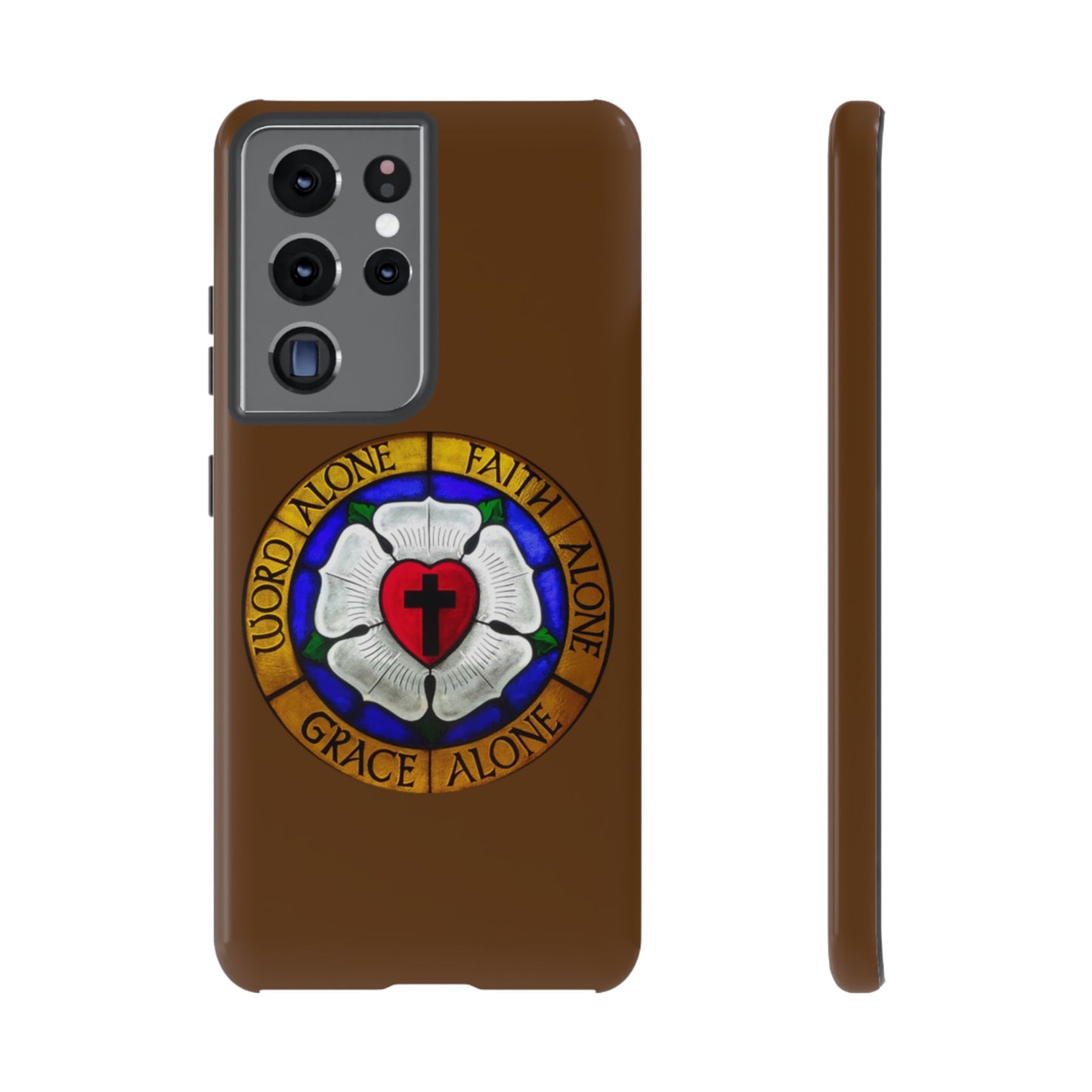 Brown Luther Rose Tough Phone Case