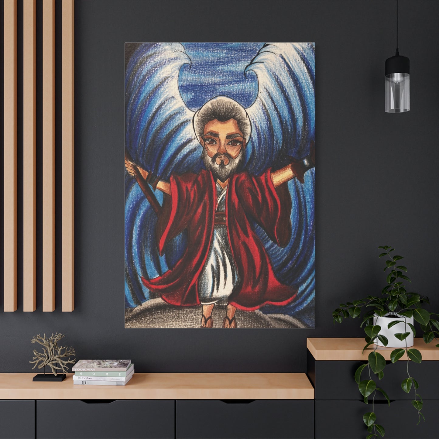 Parting of the Red Sea, Moses, Wall Art Canva by Artist Mara Anna Smite