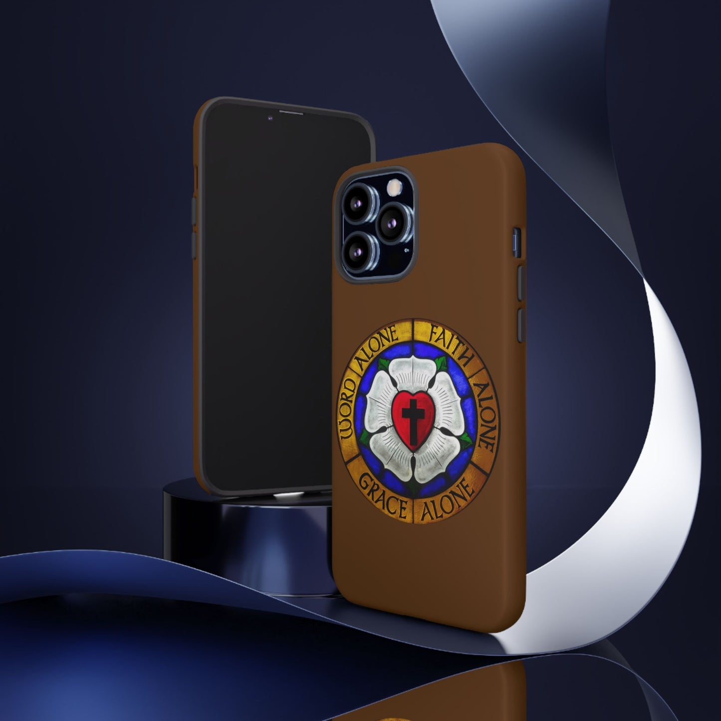 Brown Luther Rose Tough Phone Case